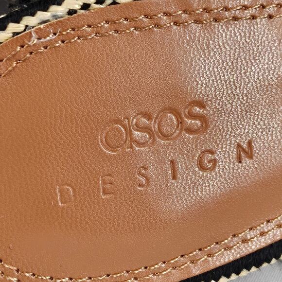 ASOS DESIGN SHERLOCK CREAM & BLACK MULES – 3" MID HEEL – SIZE US 6 – POINTED TOE - Picture 9 of 10